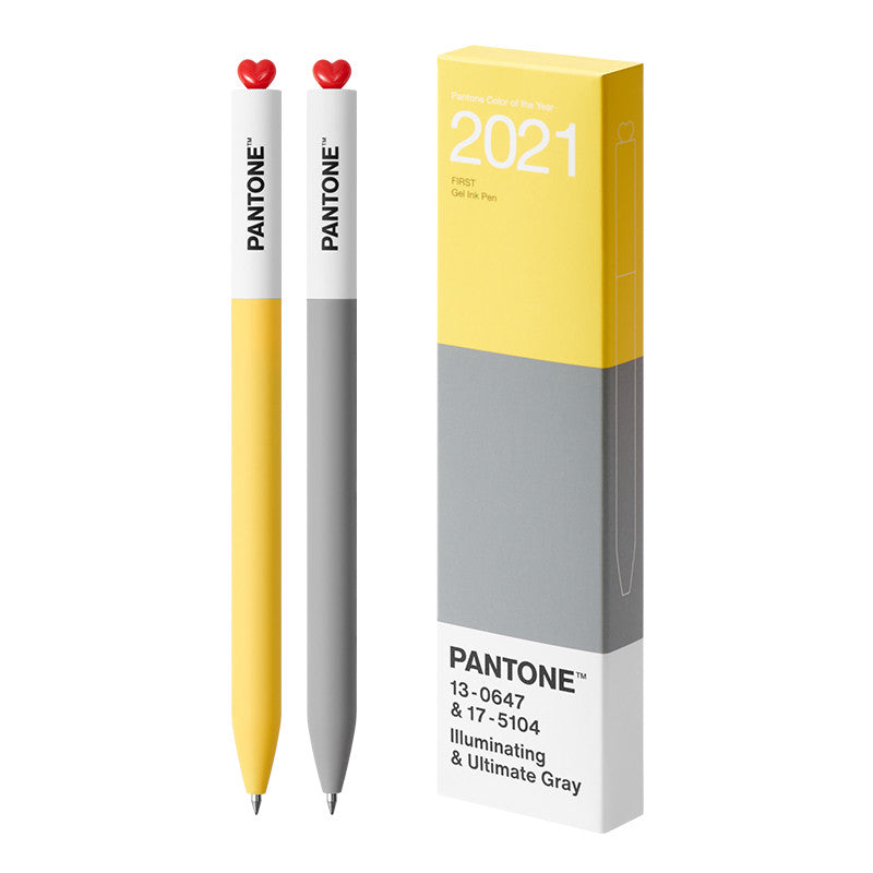 KACO x Pantone Gel Pens 2000–2025 | Twist Heart Top | 0.5mm Smooth Black Ink