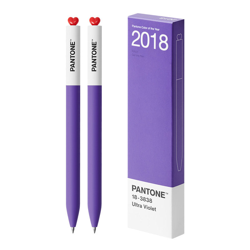 KACO x Pantone Gel Pens 2000–2025 | Twist Heart Top | 0.5mm Smooth Black Ink