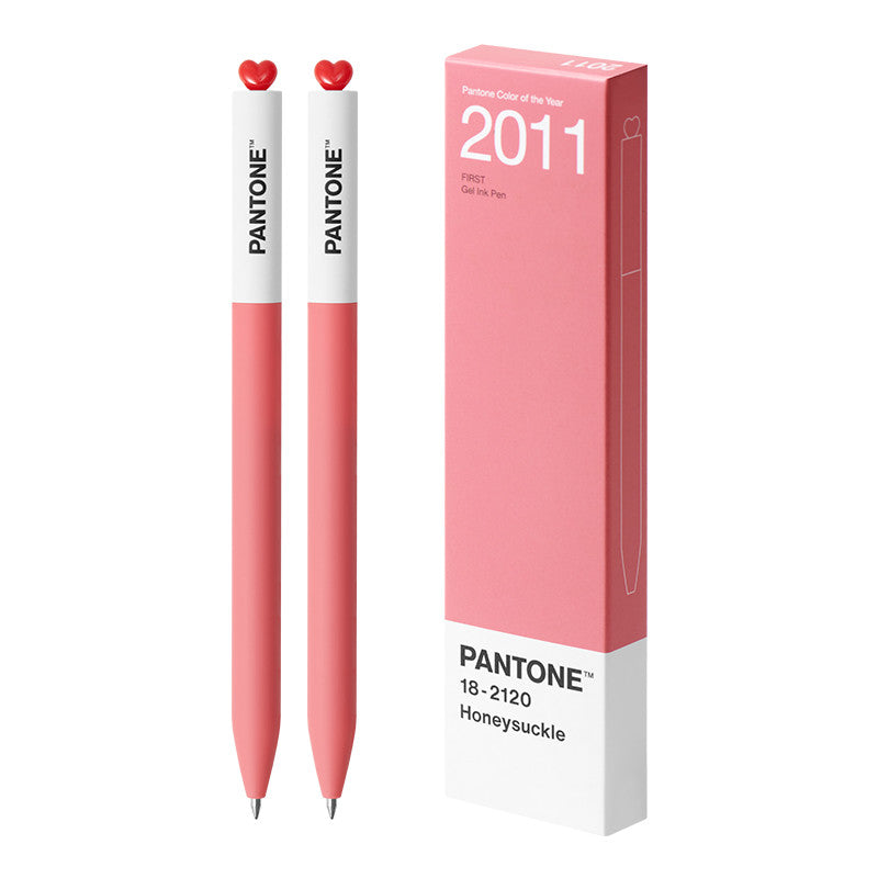 KACO x Pantone Gel Pens 2000–2025 | Twist Heart Top | 0.5mm Smooth Black Ink