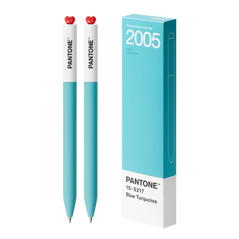 KACO x Pantone Gel Pens 2000–2025 | Twist Heart Top | 0.5mm Smooth Black Ink