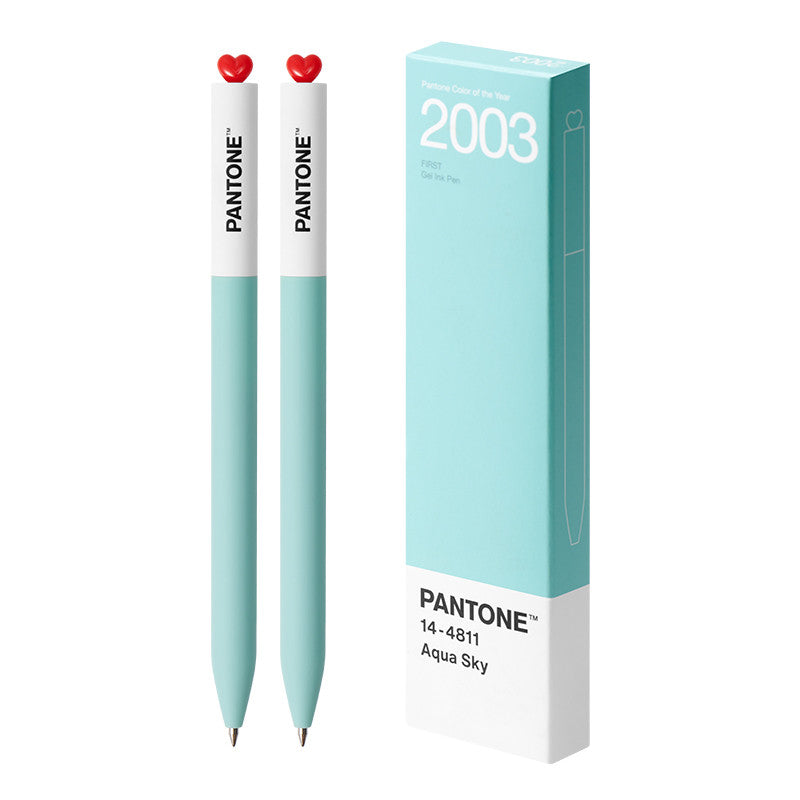 KACO x Pantone Gel Pens 2000–2025 | Twist Heart Top | 0.5mm Smooth Black Ink