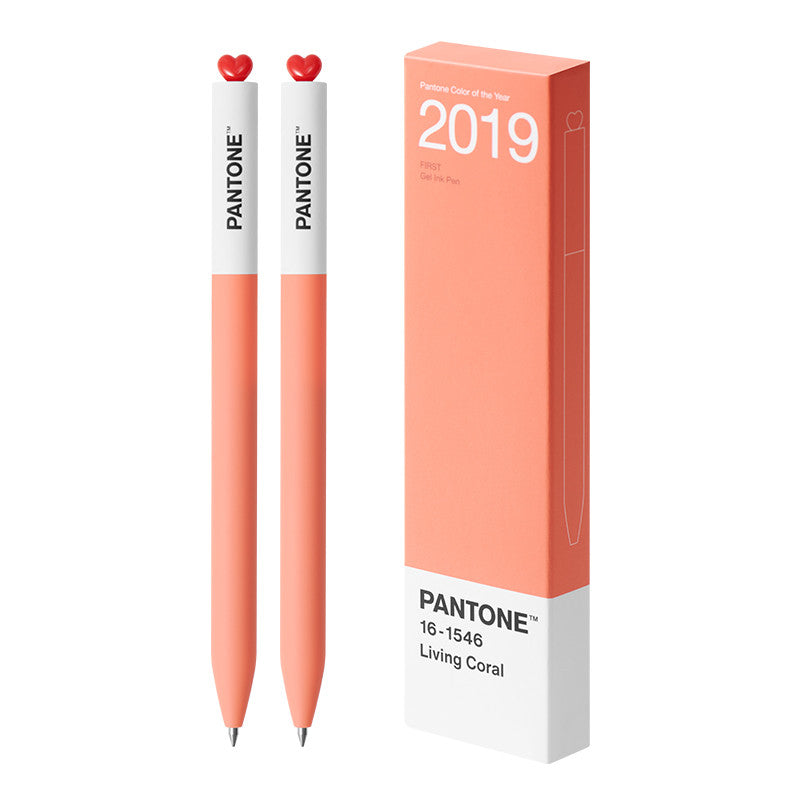 KACO x Pantone Gel Pens 2000–2025 | Twist Heart Top | 0.5mm Smooth Black Ink