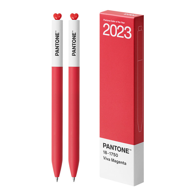 KACO x Pantone Gel Pens 2000–2025 | Twist Heart Top | 0.5mm Smooth Black Ink