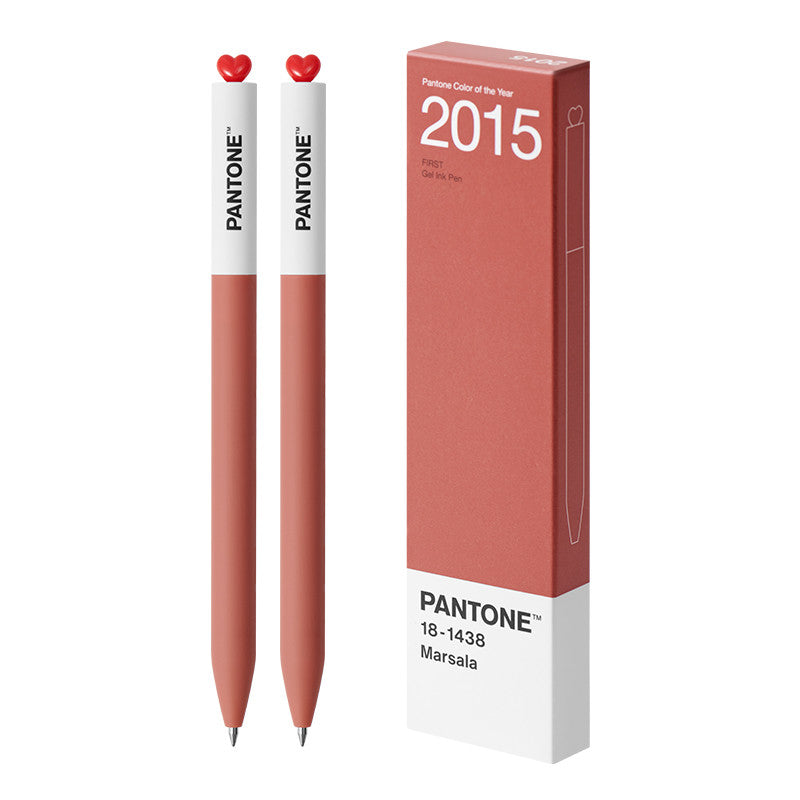 KACO x Pantone Gel Pens 2000–2025 | Twist Heart Top | 0.5mm Smooth Black Ink