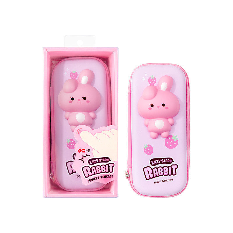iiGEN Squishy Pencil Case | Cartoon Animal Design | Stress Relief EVA PU Pouch (285g)