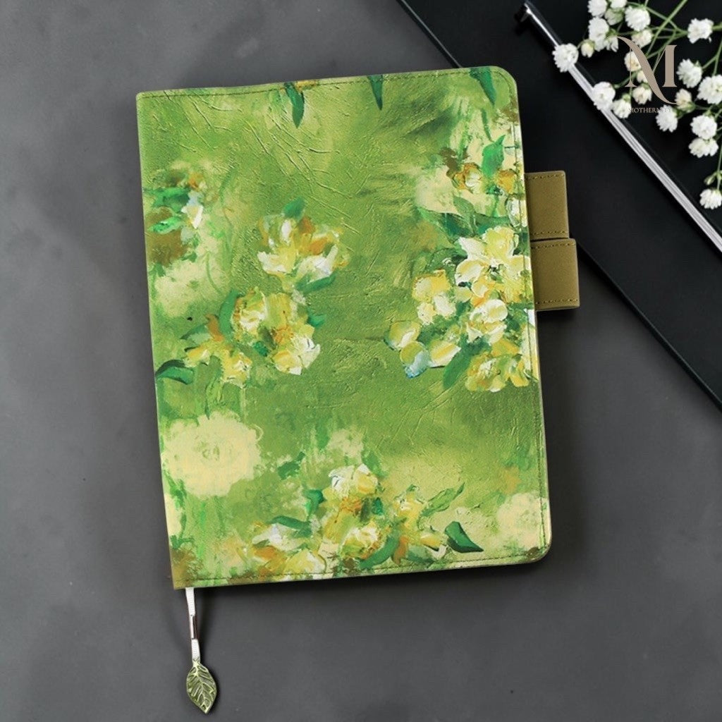 Notefor Floral Fabric Journal Cover A5 A6 | Notebook Cover with Pen Holder & Bookmark