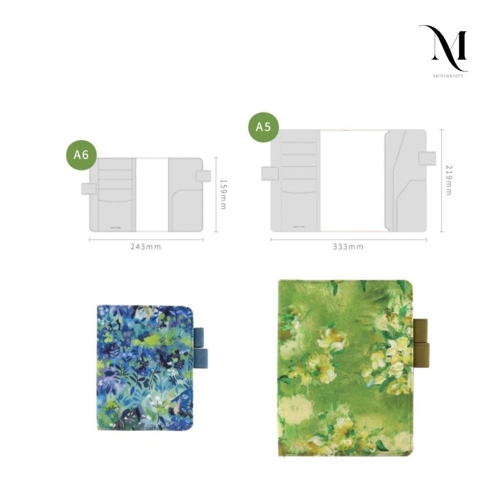 Notefor Floral Fabric Journal Cover A5 A6 | Notebook Cover with Pen Holder & Bookmark