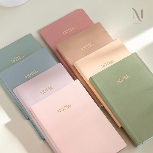 A5 PU Leather Notebook 160 Pages Lined Ruled Journal | Minimalist Aesthetic Stationery
