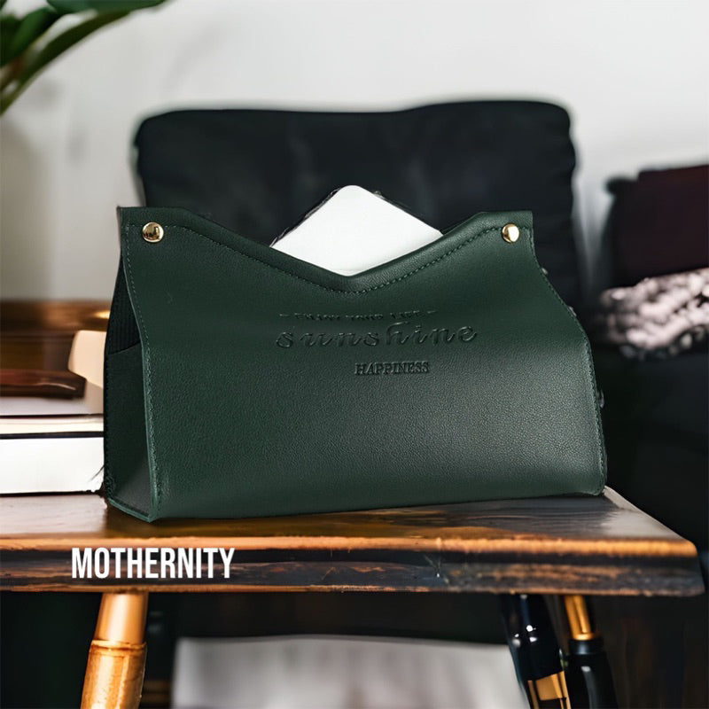 PU Leather Tissue Holder – Minimalist Soft Pack Cover | Home Office Car | Compact & Stylish