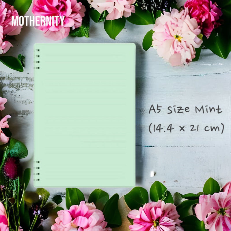 A5 Spiral Notebook 80 Sheets | Minimalist Firm PP Cover | Ruled Lined Paper | Dual Coil Stationery