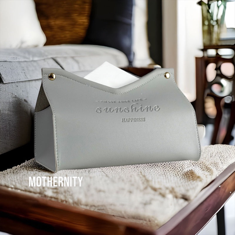 PU Leather Tissue Holder – Minimalist Soft Pack Cover | Home Office Car | Compact & Stylish