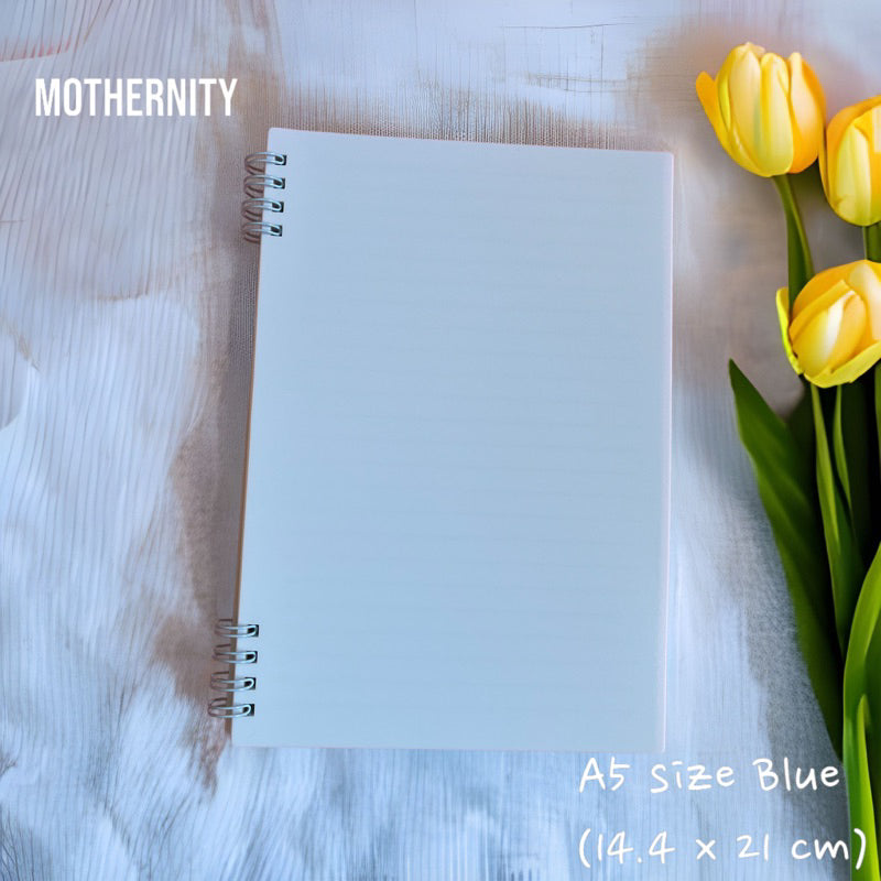 A5 Spiral Notebook 80 Sheets | Minimalist Firm PP Cover | Ruled Lined Paper | Dual Coil Stationery