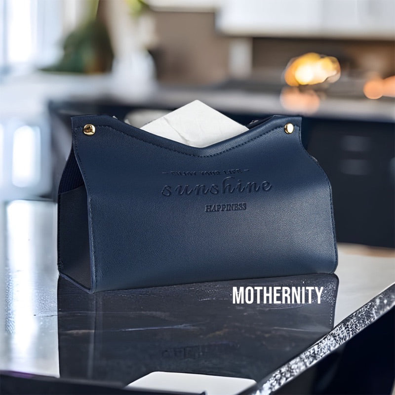 PU Leather Tissue Holder – Minimalist Soft Pack Cover | Home Office Car | Compact & Stylish
