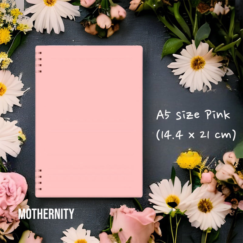 A5 Spiral Notebook 80 Sheets | Minimalist Firm PP Cover | Ruled Lined Paper | Dual Coil Stationery