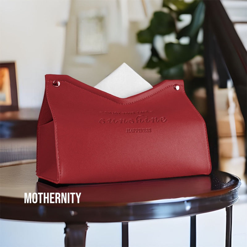 PU Leather Tissue Holder – Minimalist Soft Pack Cover | Home Office Car | Compact & Stylish