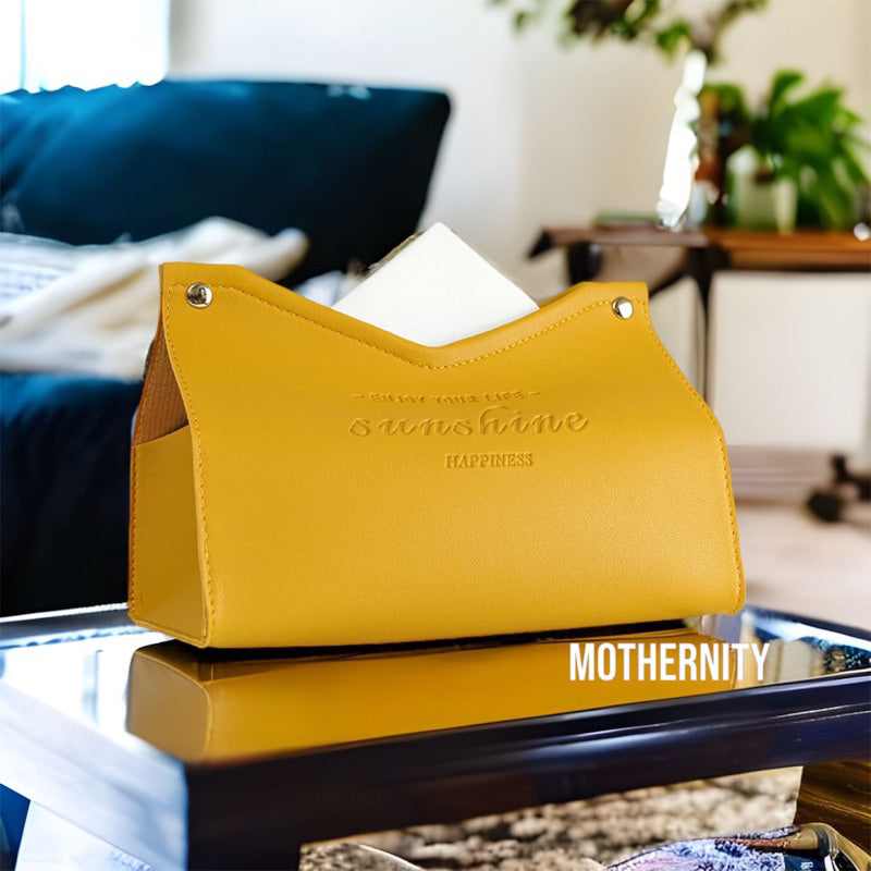 PU Leather Tissue Holder – Minimalist Soft Pack Cover | Home Office Car | Compact & Stylish