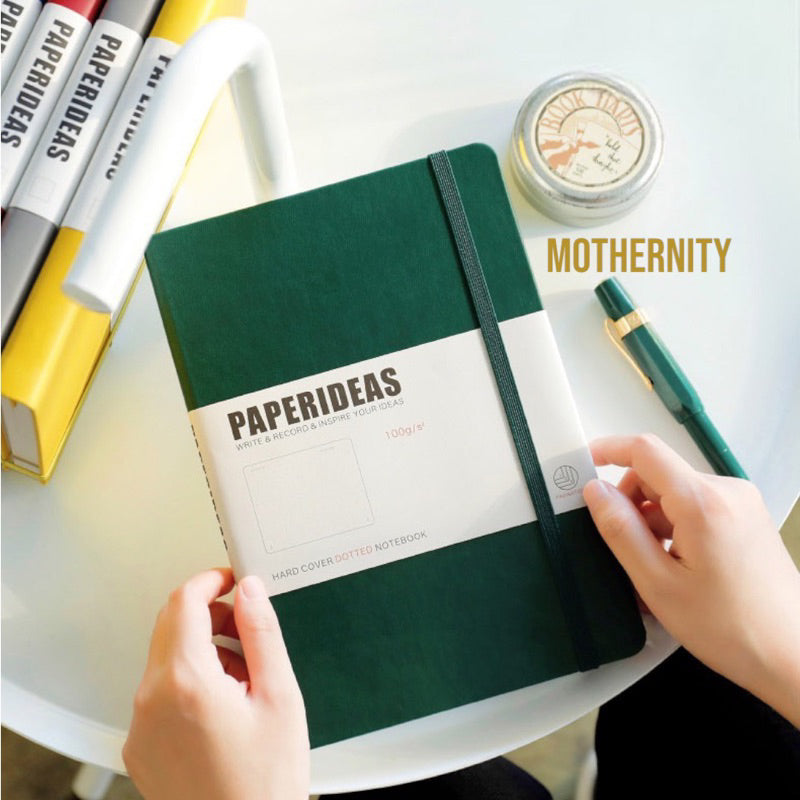Paperideas A5 Dotted Bullet Journal | PU Leather Notebook | 188 Pages 100gsm | Minimalist Bujo