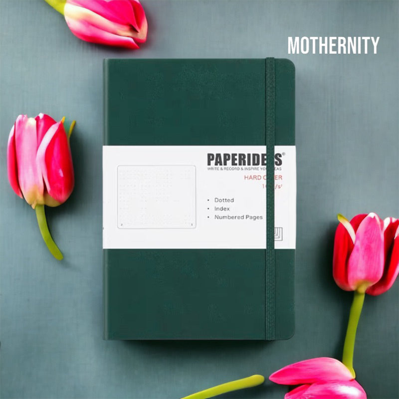 Paperideas A5 Dotted Bullet Journal | PU Leather Notebook | 188 Pages 100gsm | Minimalist Bujo