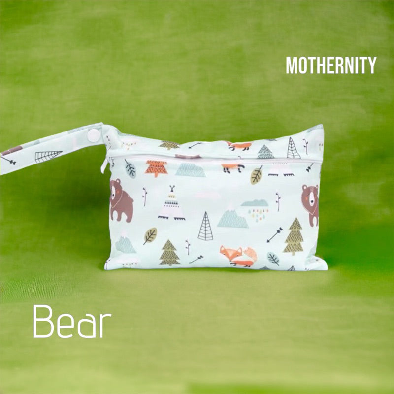 Waterproof Wet Bag XS 15x22.5cm | Reusable Travel Pouch | Diaper / Mask / Pad Holder with Strap