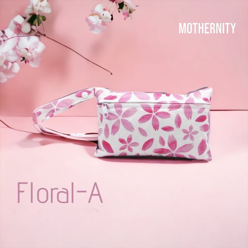 Waterproof Wet Bag XS 15x22.5cm | Reusable Travel Pouch | Diaper / Mask / Pad Holder with Strap