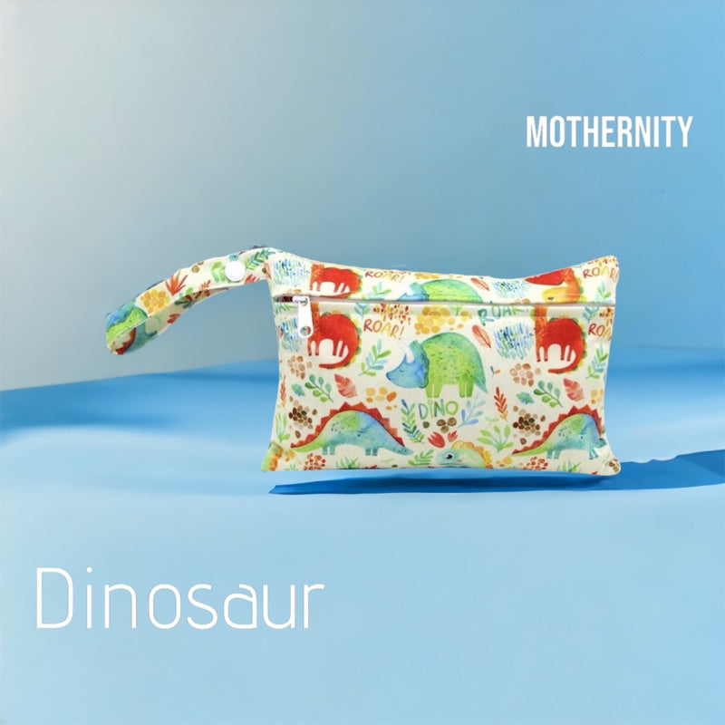 Waterproof Wet Bag XS 15x22.5cm | Reusable Travel Pouch | Diaper / Mask / Pad Holder with Strap