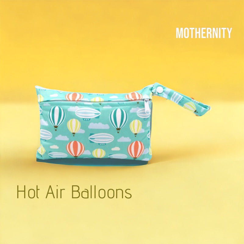 Waterproof Wet Bag XS 15x22.5cm | Reusable Travel Pouch | Diaper / Mask / Pad Holder with Strap