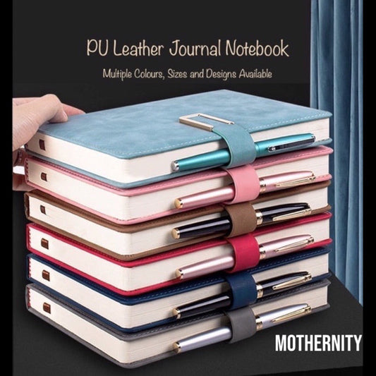 PU Leather Notebook A5 A6 – Magnetic / Minimalist | Soft Cover Journal | Business Diary Mothernity