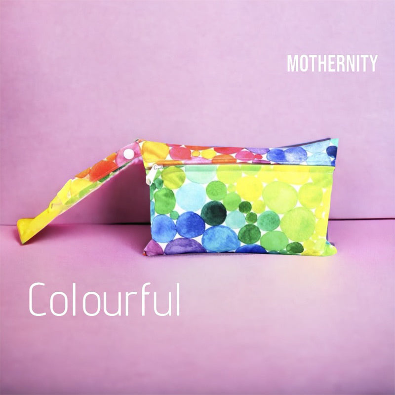 Waterproof Wet Bag XS 15x22.5cm | Reusable Travel Pouch | Diaper / Mask / Pad Holder with Strap