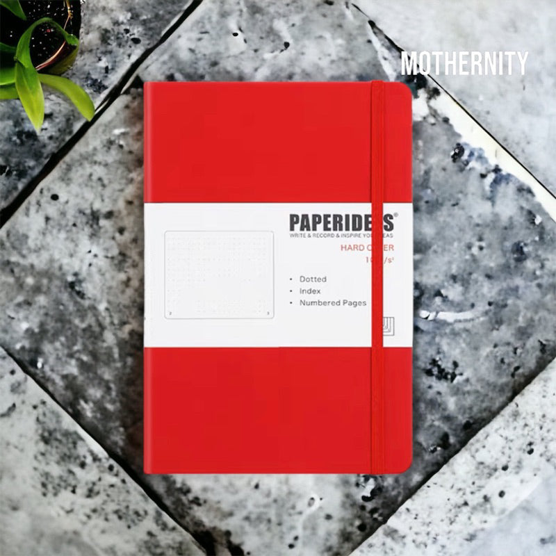 Paperideas A5 Dotted Bullet Journal | PU Leather Notebook | 188 Pages 100gsm | Minimalist Bujo