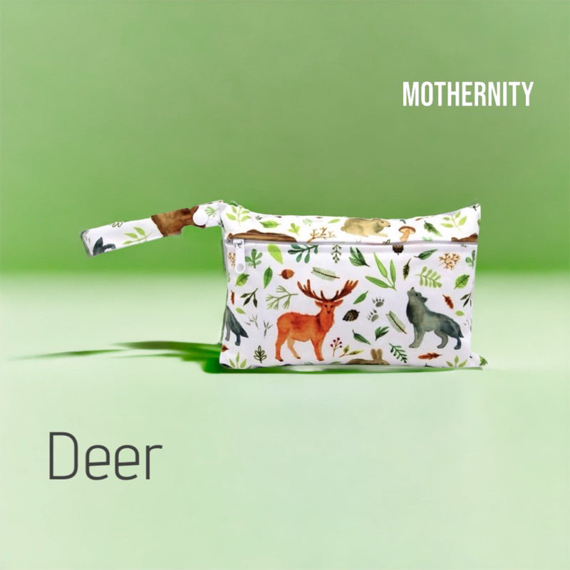 Waterproof Wet Bag XS 15x22.5cm | Reusable Travel Pouch | Diaper / Mask / Pad Holder with Strap