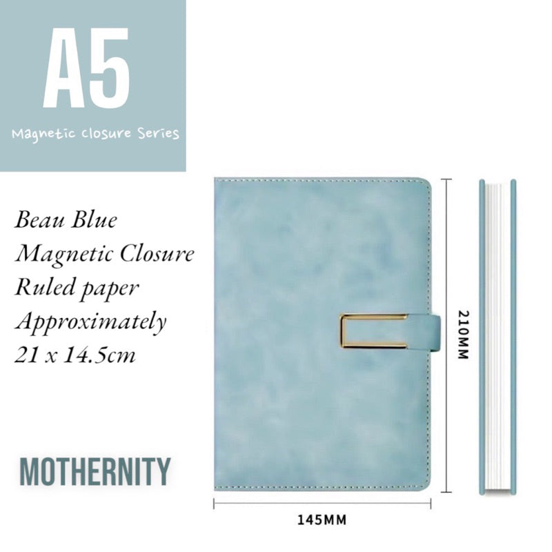 PU Leather Notebook A5 A6 – Magnetic / Minimalist | Soft Cover Journal | Business Diary Mothernity