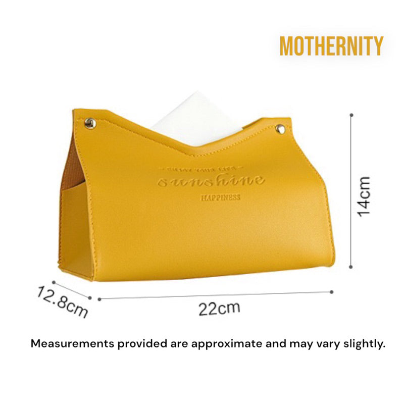 PU Leather Tissue Holder – Minimalist Soft Pack Cover | Home Office Car | Compact & Stylish