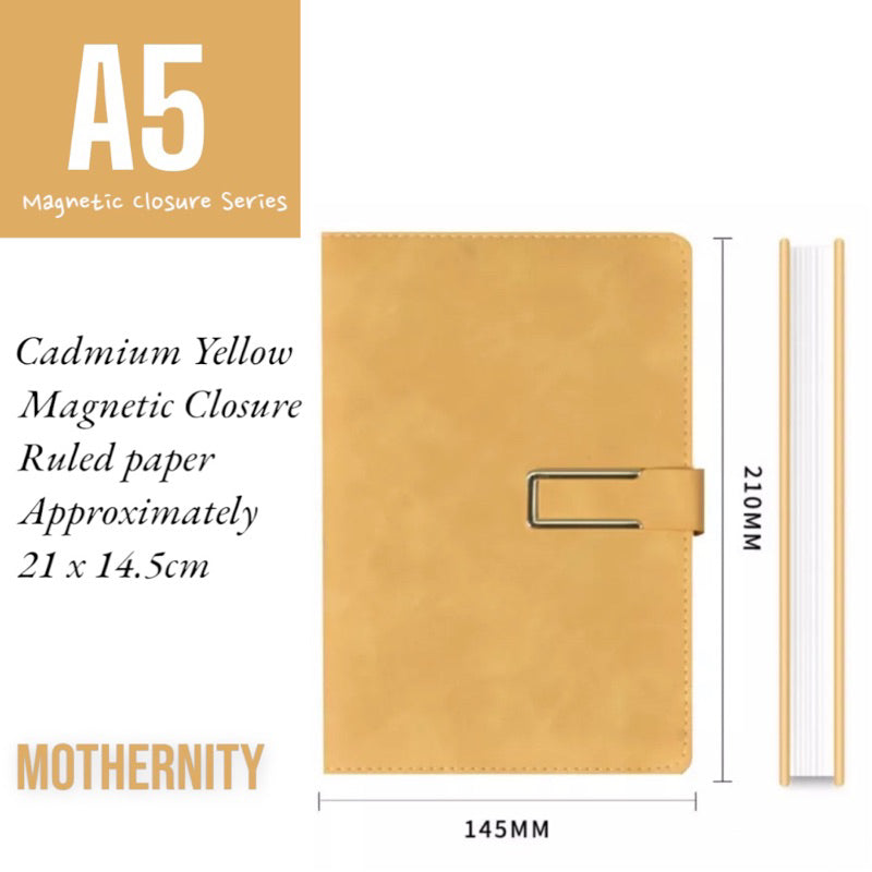 PU Leather Notebook A5 A6 – Magnetic / Minimalist | Soft Cover Journal | Business Diary Mothernity