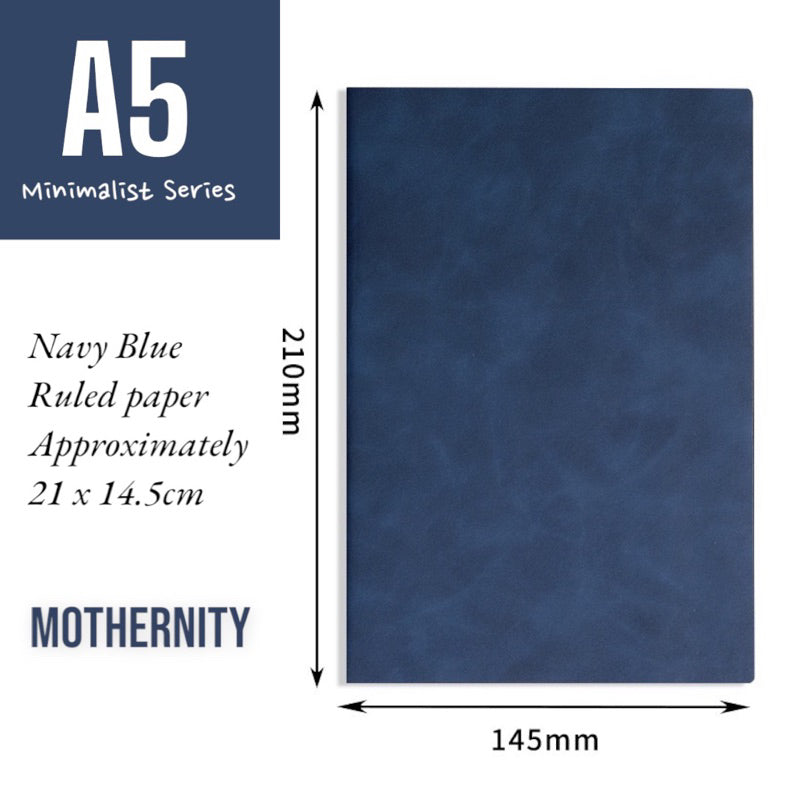 PU Leather Notebook A5 A6 – Magnetic / Minimalist | Soft Cover Journal | Business Diary Mothernity