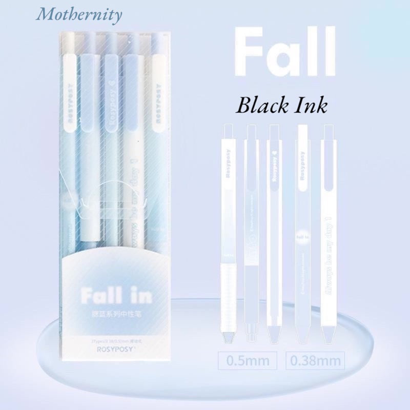 Black Gel Pen Set of 5 | Aesthetic 0.5mm 0.38mm Ink Pens | Dream Series Stationery Gift Set
