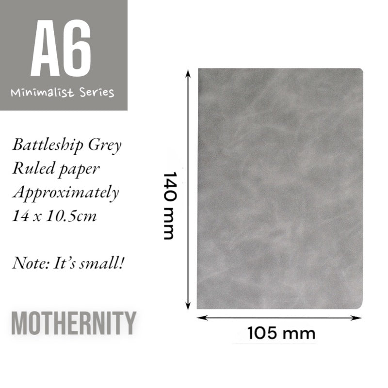 PU Leather Notebook A5 A6 – Magnetic / Minimalist | Soft Cover Journal | Business Diary Mothernity