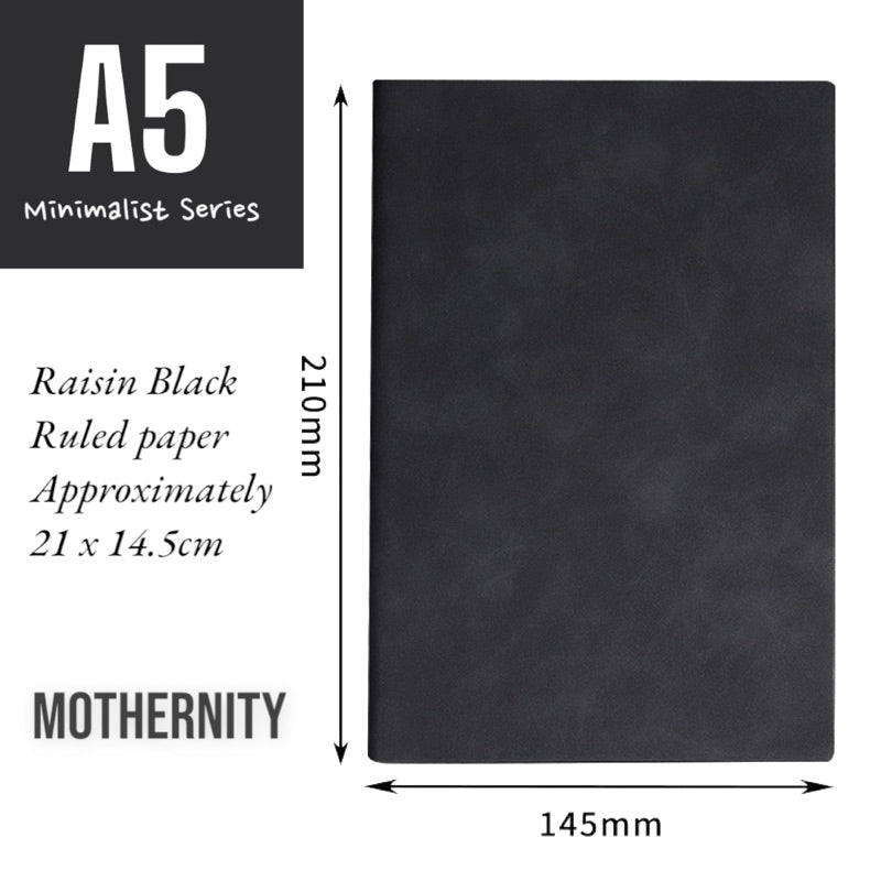 PU Leather Notebook A5 A6 – Magnetic / Minimalist | Soft Cover Journal | Business Diary Mothernity