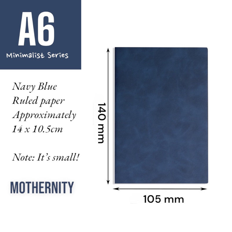 PU Leather Notebook A5 A6 – Magnetic / Minimalist | Soft Cover Journal | Business Diary Mothernity