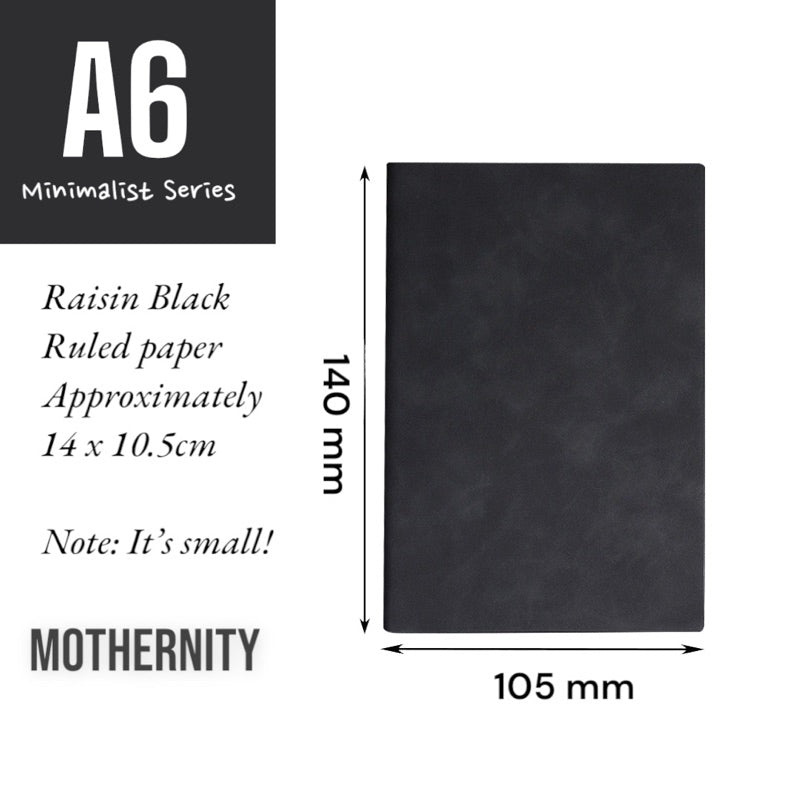 PU Leather Notebook A5 A6 – Magnetic / Minimalist | Soft Cover Journal | Business Diary Mothernity