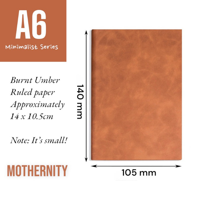 PU Leather Notebook A5 A6 – Magnetic / Minimalist | Soft Cover Journal | Business Diary Mothernity