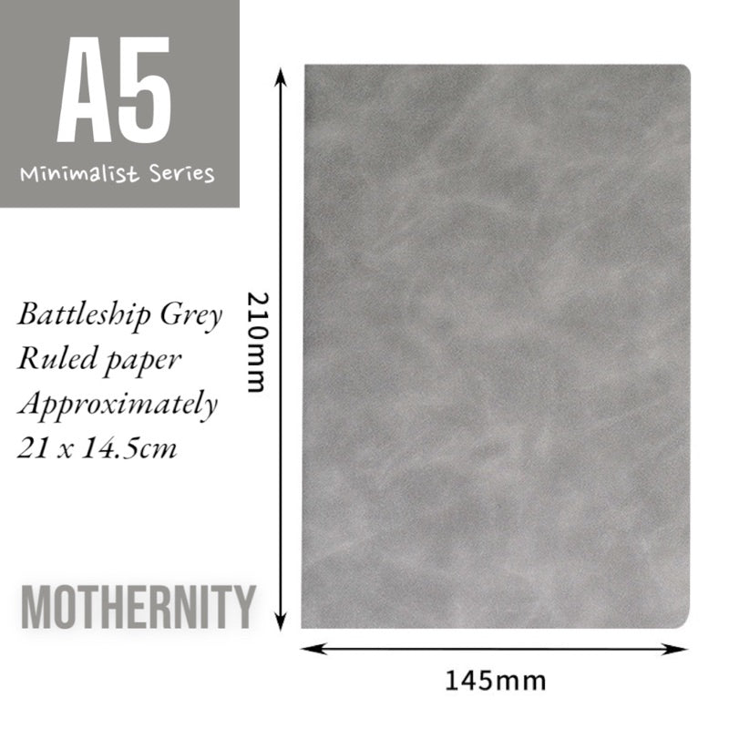 PU Leather Notebook A5 A6 – Magnetic / Minimalist | Soft Cover Journal | Business Diary Mothernity