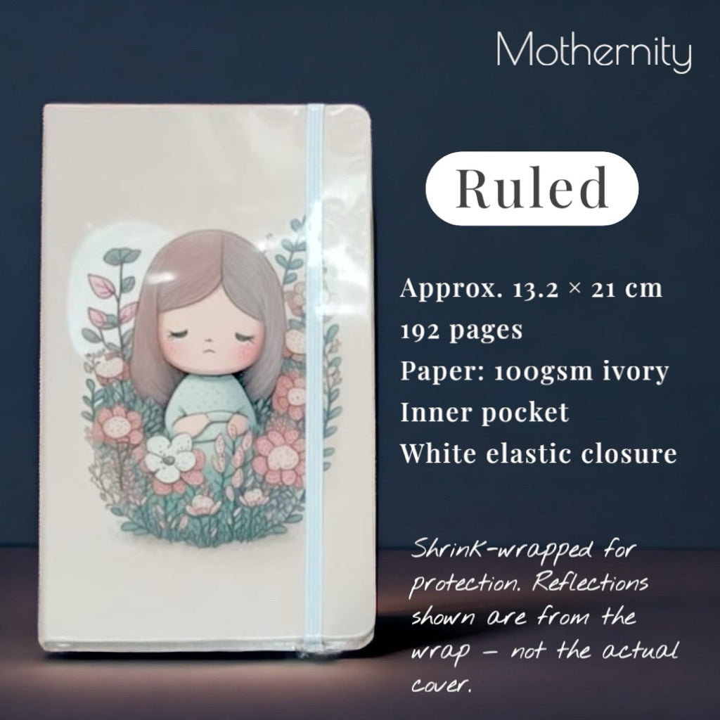 Luna A5 Hardcover Journal | 192 Pages Dotted or Ruled | Creative Writing Notebook by Mothernity