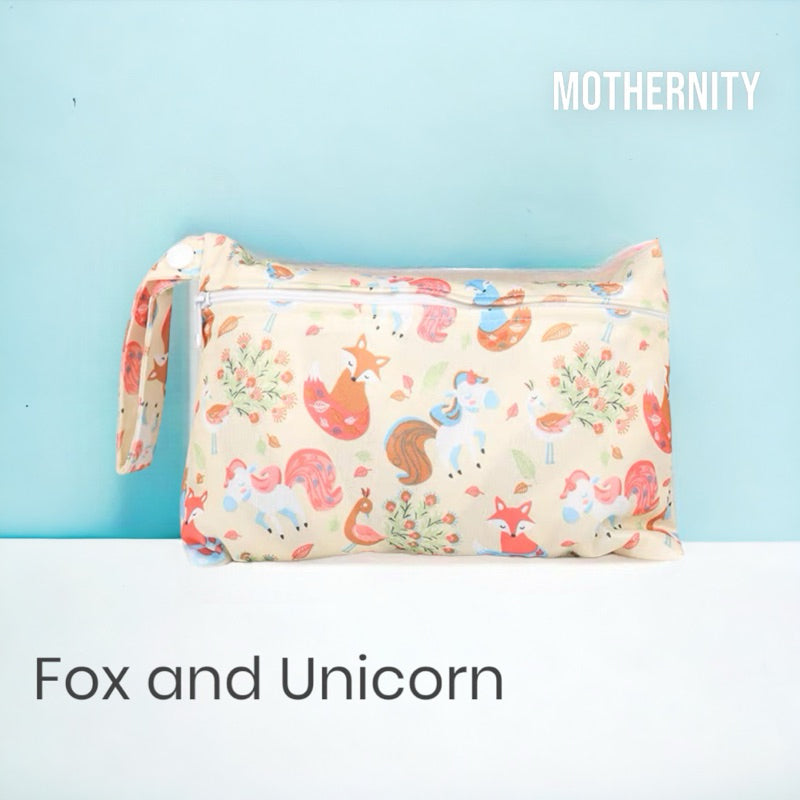 Waterproof Wet Bag XS 15x22.5cm | Reusable Travel Pouch | Diaper / Mask / Pad Holder with Strap