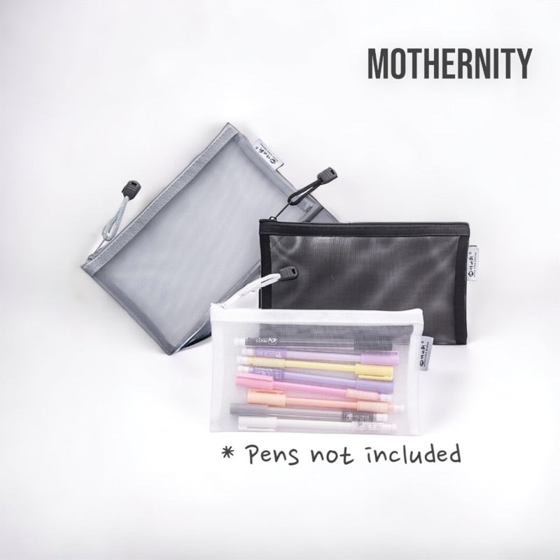 Translucent Mesh Pencil Case – Single/Double Zip | See-Through Pouch for Stationery Travel