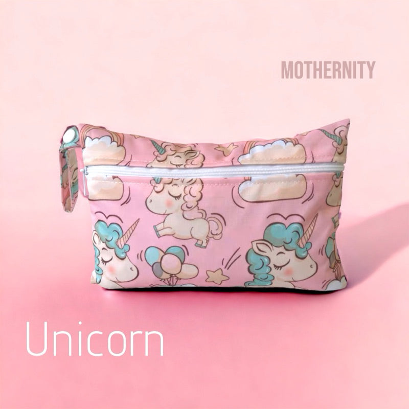 Waterproof Wet Bag XS 15x22.5cm | Reusable Travel Pouch | Diaper / Mask / Pad Holder with Strap