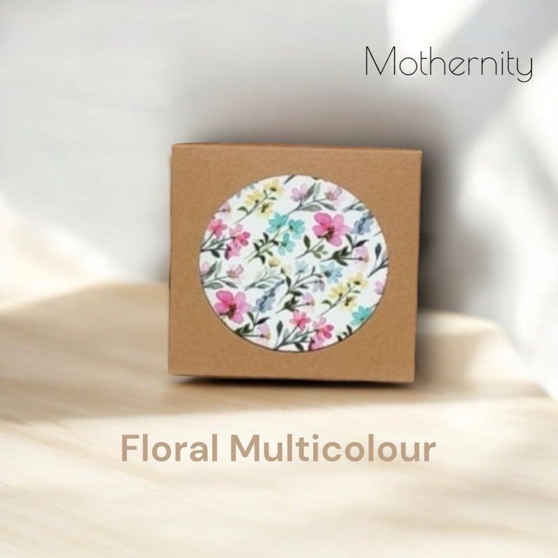 Ceramic Drink Coaster with Cork Base | Floral Absorbent Round Coaster for Hot & Cold Beverages