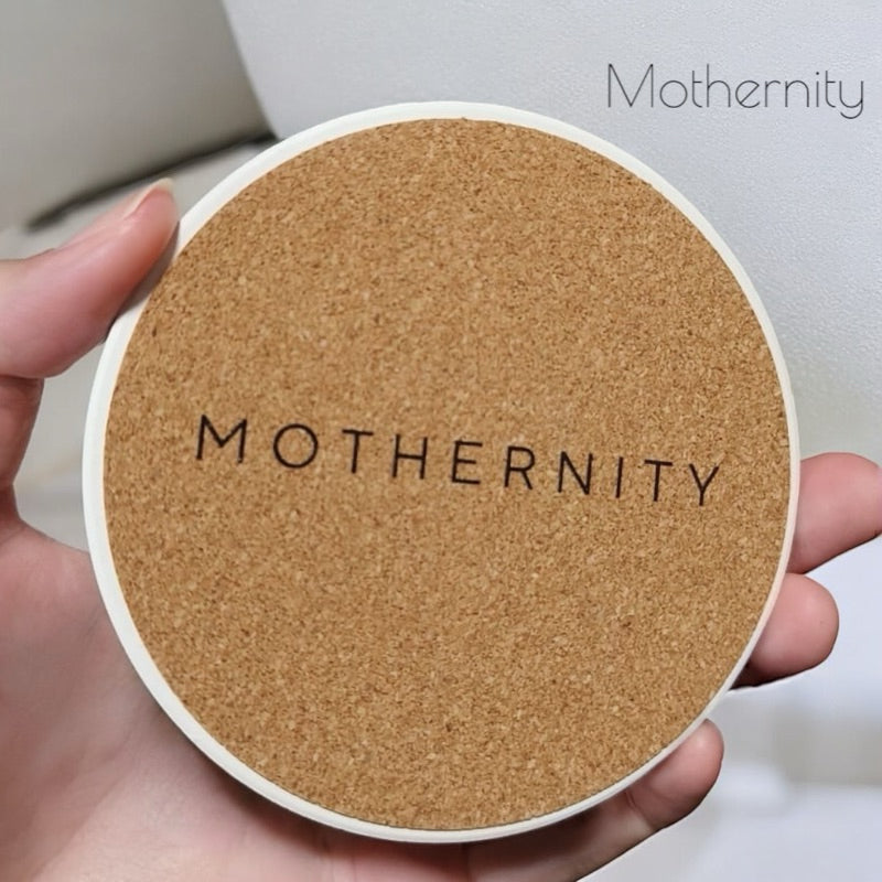 Ceramic Drink Coaster with Cork Base | Floral Absorbent Round Coaster for Hot & Cold Beverages