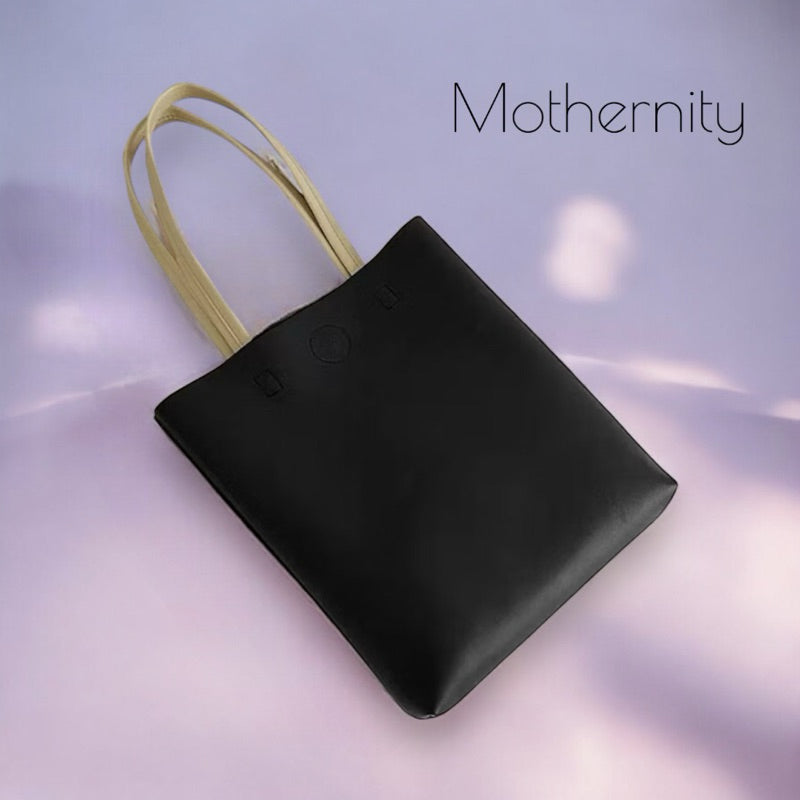 PU Leather Tote Bag | Inner Pocket | Minimalist Shoulder Bag for Work or Daily Use | 27x32cm