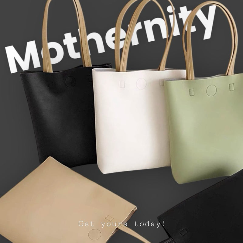 PU Leather Tote Bag | Inner Pocket | Minimalist Shoulder Bag for Work or Daily Use | 27x32cm