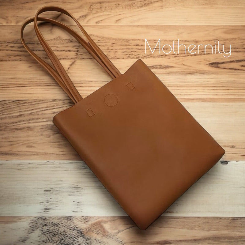 PU Leather Tote Bag | Inner Pocket | Minimalist Shoulder Bag for Work or Daily Use | 27x32cm
